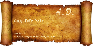 Agg Dávid névjegykártya